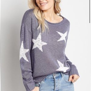 American star ripped hem pullover sweater- worn one time